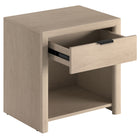 Hudson&Canal - Table de chevet rectangulaire Clara 24 po, aulne blanc-Nettoyer avec un chiffon doux et sec, sans produits chimiques agressifs ni produits de nettoyage abrasifs