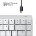 Logitech - MX Mechanical Mini pour Mac Clavier Sans Fil Illumine - Boutons Tactiles Silencieux - Gris (Pale Grey)-Les pièces en plastique de la souris MX Mechanical Mini for Mac sont en plastique recyclé post-consommation certifié (Pale Grey (36%) et Space Grey (47%). Hors les plastiques de l'assemblage du circuit imprimé, du câble FFC, des câbles et de l'emballage