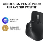 Logitech MX Master 3S - Souris Performante Sans Fil avec Défilement Ultra-Rapide - Noir-Logiciel de Programmation: Programmez vos boutons et optimisez votre flux de travail avec les profiles spécifiques de l'App dans la version amélioré de Logi Options+