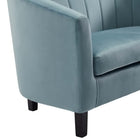 Modway - Prospect Chenal Touffé Performance Velvet Fauteuil - Bleu clair-Tufting du chenal