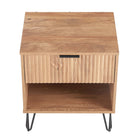 Manhattan Comfort - Dumbo table de chevet moderne 1 tiroir et commode 3 tiroirs - brun doré - ensemble de 2-10