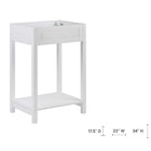 Modway - Altura 24" Armoire de toilette de salle de bain (lavabo non inclus) - Blanc-Construction en MDF et panneau de particules
