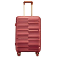 TRAVLR - Valise d'enregistrement légère à coque rigide, 24 po - Rouge-Fabriqué en polypropylene 