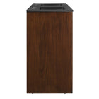Modway - Appia Double évier 48" Vanette de salle de bain - Noir noyer-Trous centraux de 8"