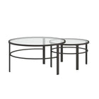 Hudson&Canal - Table basse ronde gigogne Gaia - Bronze noirci-Les tables ont une capacité de poids de 50 lb