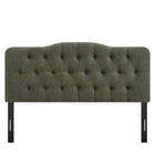 Modway - Annabel Mélange de lin premium Tête de lit complète, Sauge-Assemblée requise