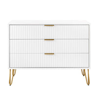 Manhattan Comfort - Dumbo commode moderne 35,19" - blanc-Moderne-contemporain avec une touche de glamour - commode pour chambre et salon