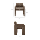 Modway - Daven Tissu Chaise de salle à manger rembourrée in Moka-Tissu d’ameublement