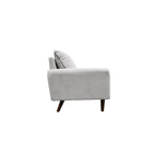 Brassex - Canapé 3 places 469238 Jodie - gris clair-Revêtement en tissu 100 % polyester