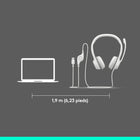 Logitech H390 Casque Stéréo Filaire pour PC/Ordinateur Portable avec Microphone Antibruit - Blanc-Conception Durable : Les pièces en plastique du Casque Logitech H390 incluent du plastique recyclé post-consommation (23 %*) , utilisation de papier certifié FSC pour un emballage responsable