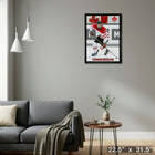 Connor McDavid Team Canada 20x29 Skating sur toile - Toile encadree - 22" x 31"-Prêt à accrocher - livré entièrement assemblé