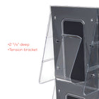 Deflecto - Systèmes muraux pré-assemblés Stand-Tall - 4 compartiments - Format magazine - transparent-Deux rangées, quatre compartiments