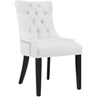 Modway - Regent Touffe Cuir végane Chaise à manger - Blanc-Chaise de salle à manger à touffes