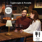 Bell+Howell - Lampe de table sans fil LED élégante Addison - Or-Brillance à intensité réglable: fonction dimmable pour ajuster la luminosité, d’une lumière douce à un éclairage plus puissant selon l’activité