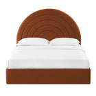 Modway - Solana Arqué Performance Velvet Lit plateforme Queen, Rouille-Cadre de plate-forme