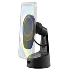 Scosche - MagicMount Pro Charge6 Support de téléphone magnétique pour tableau de bord/pare-brise - Noir-La tête réglable à 360° vous permet de visualiser votre appareil en mode portrait, paysage ou dans n'importe quelle position intermédiaire