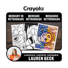 Crayola - Cahier à Colourier pour adultes de 32 p. - Mercure rétrograde-Cadeau idéal pour un anniversaire ou les fêtes, pour les femmes et les hommes qui apprécient les moments de détente créatifs