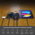 Banque d'alimentation portable transparente 20000 mAh USB-C à port unique de 20W et double port USB-A de 18W d'HyperGear-Chargez 3 appareils à la fois