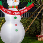 HOMCOM - Bonhomme de neige gonflable - décoration de Noël avec lumières LED-Indice d'étanchéité IP44 