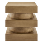 Modway - Perpetuate Totem Table d’appoint - Caramel Ash-Arrivée entièrement assemblée