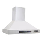 KUCHT KRH3615-W 36 po Hotte murale professionnelle - 900 CFM - Acier inoxydable/Blanc-Équipée de deux lampes DEL de 1,5 W, cette hotte Pro‑Style au design sans couture offre une meilleure visibilité pendant la cuisson et rehausse l’apparence de votre cuisinière Kucht Pro