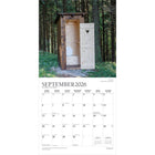 Plato - 2026 Toilettes D'extérieur Calendrier mural Suspendu Mensuel - 30,5 cm l x 61 cm H - Anglais-Grandes Pages de Jour Spacieuses - Tous les jours fériés les plus importants et les phases de la lune sont indiqués, avec beaucoup d'espace pour inscrire des notes et des rendez-vous