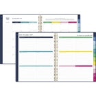 AT-A-GLANCE - Agenda scolaire hebdomadaire/mensuel petite florale Emily Ley Simplified 2025-2026 - 11 po H x 8 3/8 po l - multicoloure - bilingue-Les pages spéciales incluent «Le processus de simplification », « Comment utiliser l'agenda », « La simplicité ChallEnglish » et la « Bucket list »