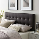 Modway - Lily Vinyle rembourré Tête de lit King, Brown-Convient aux lits king size