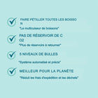 Sparkel - Appareil à eau pétillante entièrement naturelle - Bleu pierre-Important - seuls les carbonateurs Spärkel peuvent être utilisés avec la machine à eau gazeuse Spärkel. L'utilisation de matériaux de carbonatation non approuvés entraînera une détérioration du système, des risques pour la sécurité et annulera la garantie d'un an