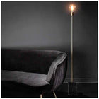 Plata Import - Lampe de sol Welch-Acier et marbre Noir