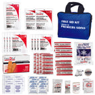 First Aid Central - Trousse de Premiers Soins Essentielle - Étui souple bleu - Ensemble de 173 morceaux-Sac en nylon à fermeture éclair de haute qualité, facile à transporter