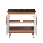 Modway - Energize 36" Vanette de salle de bain - Noir blanc cerise-9