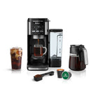 Ninja - Cafetière chaude et glacée DualBrew de 12 tasses-Cafetière double : système de café moulu et dosettes avec 9 tailles d'infusion (petite tasse, tasse, tasse xl, tasse de voyage, tasse de voyage xl, ¼ carafe, ½ carafe, ¾ carafe ou carafe complète) en plus de 4 infusions à dosettes traditionnelles. Tailles (6, 8, 10 ou 12 oz).