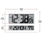 Marathon - Horloge atomique numérique murale, gros écran, qualité commerciale, blanche (CL030025WH)-Réglage automatique au moyen des fréquences de diffusion radiophonique de l'horloge atomique du NIST au Colorado 
