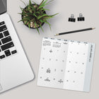 DateWorks - Planificateur de poche mensuel Simplicity 2025-2026 - 3,5 po x 6,5 po - Bilingue-Taille de 6,5 po x 3,5 po, parfaite pour la planification en déplacement
