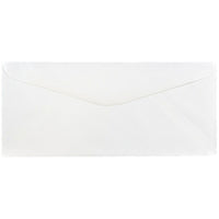 JAM Paper Enveloppes format livret à rabat commercial gommé, 5 x 11 1/2 po, blanches, 200 par paquet-Blanc