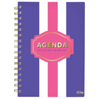Hilroy - Agenda de poche hebdomadaire et mensuel Mahjong de 15 mois - 6-3/8 po H x 6-1/4 po l - Violet - Bilingue-96 feuilles