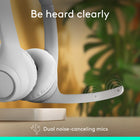 Logitech - Zone 300 casque Bluetooth sans fil avec microphone anti-parasite - Blanc-Audio exceptionnel: les transducteurs audio dynamiques de 30 mm intégrés possèdent des diagrammes de diaphragme personnalisés et réglés avec précision pour offrir un son cristallin pour les appels ainsi que d’autres options d’écoute
