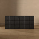 Manhattan Comfort - Clive 72" Commode double à 6 tiroirs style milieu du siècle moderne - Noir-Assemblage à domicile requis Tout le matériel inclus
