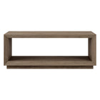 Hudson&Canal - Table basse rectangulaire Evie 48" L - Chêne gris vieilli-Le plateau de table a une capacité de poids de 75 lb