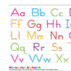 Ashley Productions - ASH95703 Placemat Studio Smart Poly Placemat d'apprentissage de l'écriture manuscrite - 13" x 19" - recto seul - paquet de 10-Surface inscriptible/effaçable