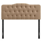 Modway - Annabel Mélange de lin premium Tête de lit Queen, Amande-Tête de lit rembourrée en mousse dense