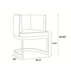 Manhattan Comfort - Chaise de salle à manger moderne Aura 62 cm en velours rose et laiton poli-Revêtu de velours luxueux avec un rembourrage en mousse haute densité