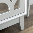 HOMCOM - Buffet latéral avec miroir 47,2 po L - gris-Assemblage requis 