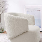 Modway - Celestia Tissu Boucle Chaise pivotante - Ivoire-Rembourrage en mousse dense