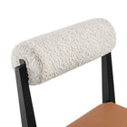 Modway - Kai Boucle et cuir végan Chaise à manger Ensemble de 2 - Noir Tan Perle-9