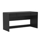Manhattan Comfort - Bureau d'écriture contemporain Novara 60" à 2 tiroirs - Noir-Bords arrondis : des contours doux ajoutent un attrait visuel et un aspect lisse et soigné