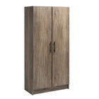 Prepac - Armoire de rangement Elite 32 po - Gris dérivé-Les portes sont dotées de charnières réglables à 6 voies de style européen de haute qualité qui se montent pour s'ouvrir à gauche ou à droite