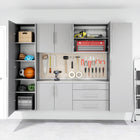 Prepac - Armoire de rangement de base HangUps - gris clair-Outils requis pour l'installation : perceuse, détecteur de montants, niveau et ruban à mesurer