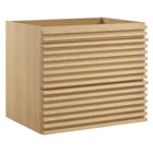 Modway - Render Support mural de 24" Armoire de toilette de salle de bain (lavabo non inclus) - Chêne-7